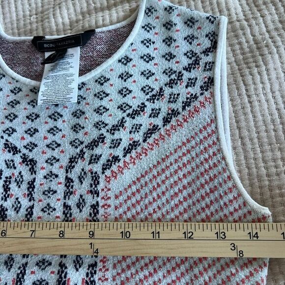 BCBG Maxazria Wilma Sleeveless Dress Women XXS Jacquard Geometric Fit and Flare - Picture 11 of 12